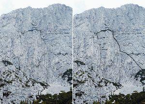 Podoba kralja Matjaža v steni Pece